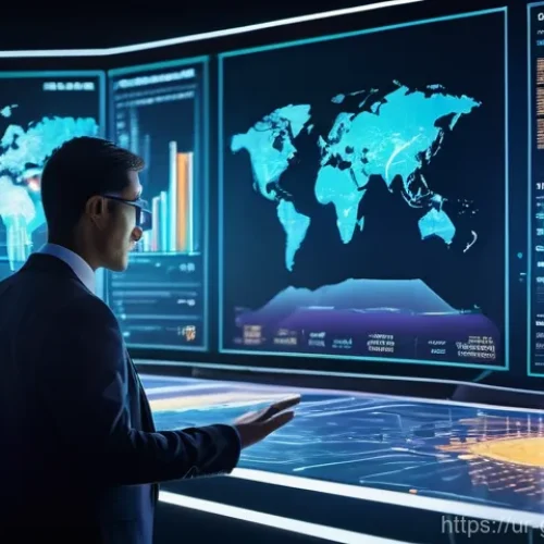 Home 15 글로벌 무역 데이터 분석 방법 - **Prompt:** A dynamic and modern image depicting a diverse, global marketplace teeming with activity...